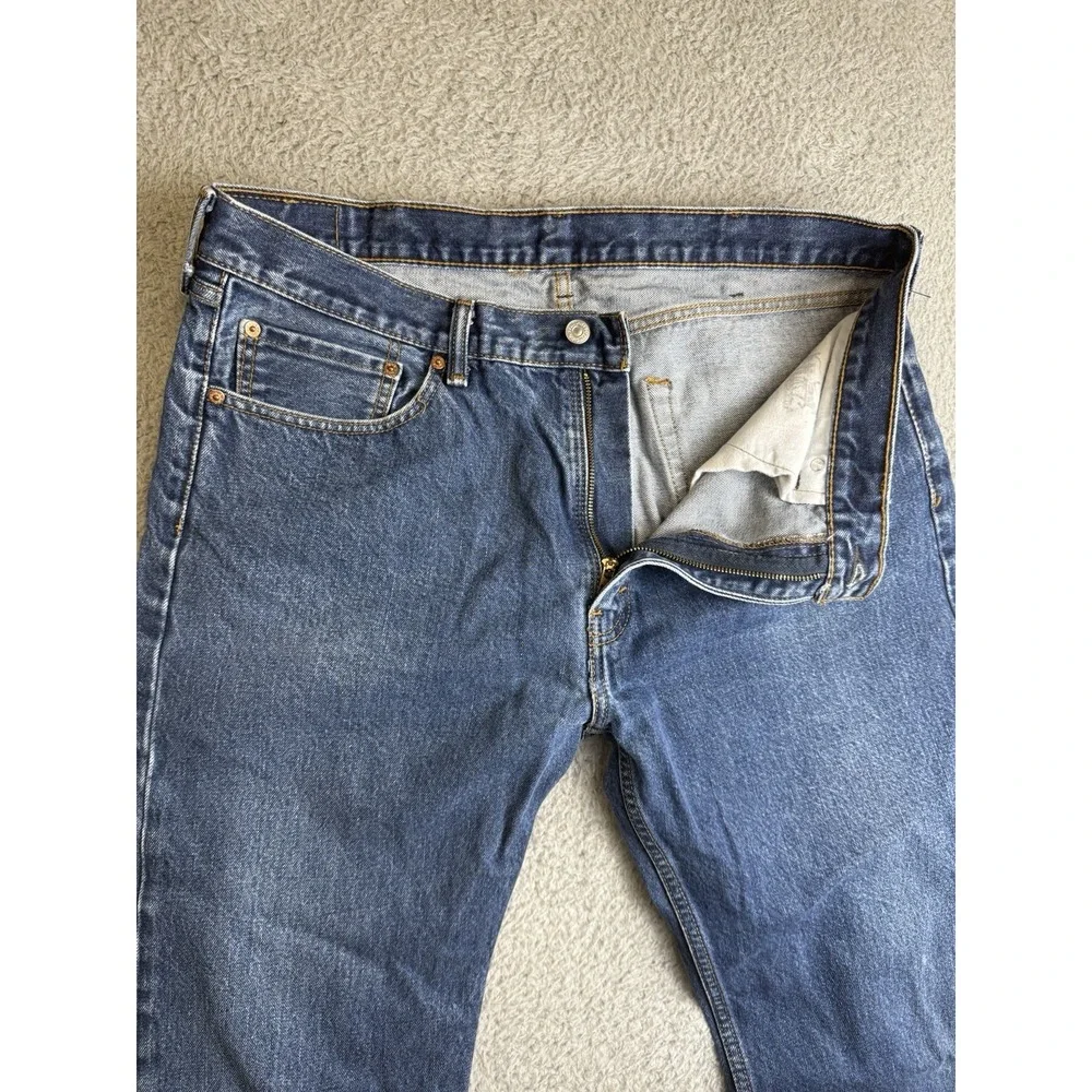 Levis 505 Jeans Mens Size 38 X 34 Blue Straight Leg‎ Dark Wash Classic Denim